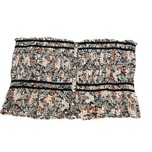 NWT American Eagle XXL Corset Tube Top Floral Cotton Smocked Back Cottagecore